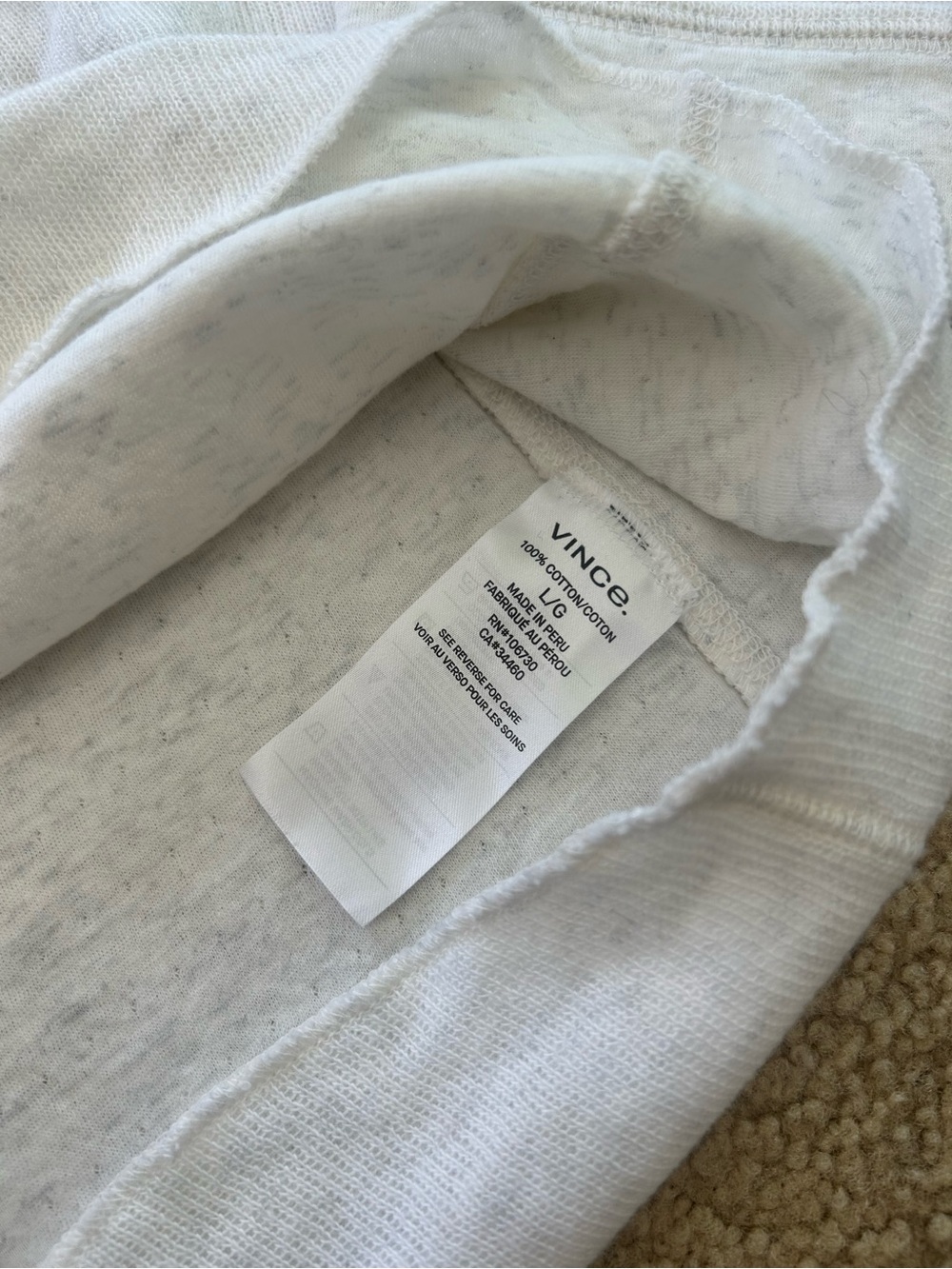 Vince Light Heather Grey Long-Sleeve Henley Shirt - Picture 4 of 4